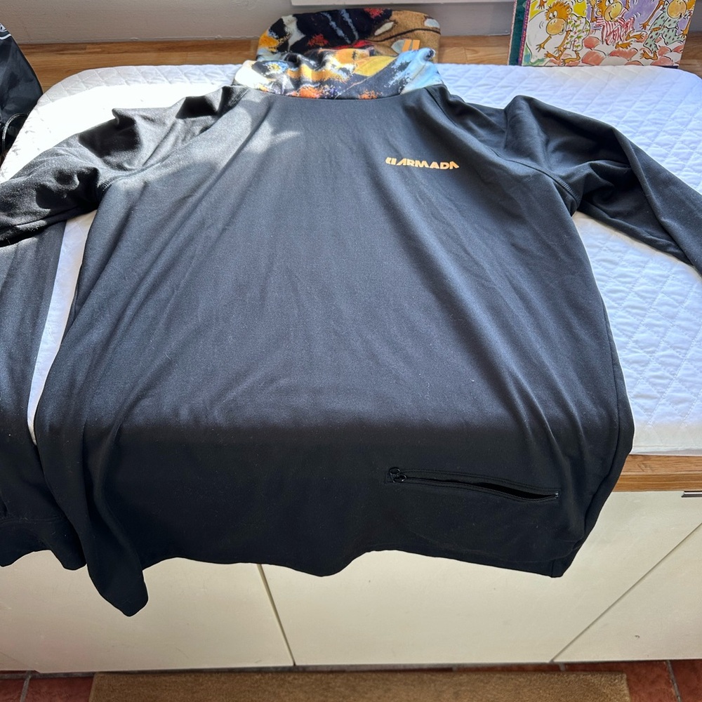 Armada Black Long Sleeve Pullover funnel neck Size M